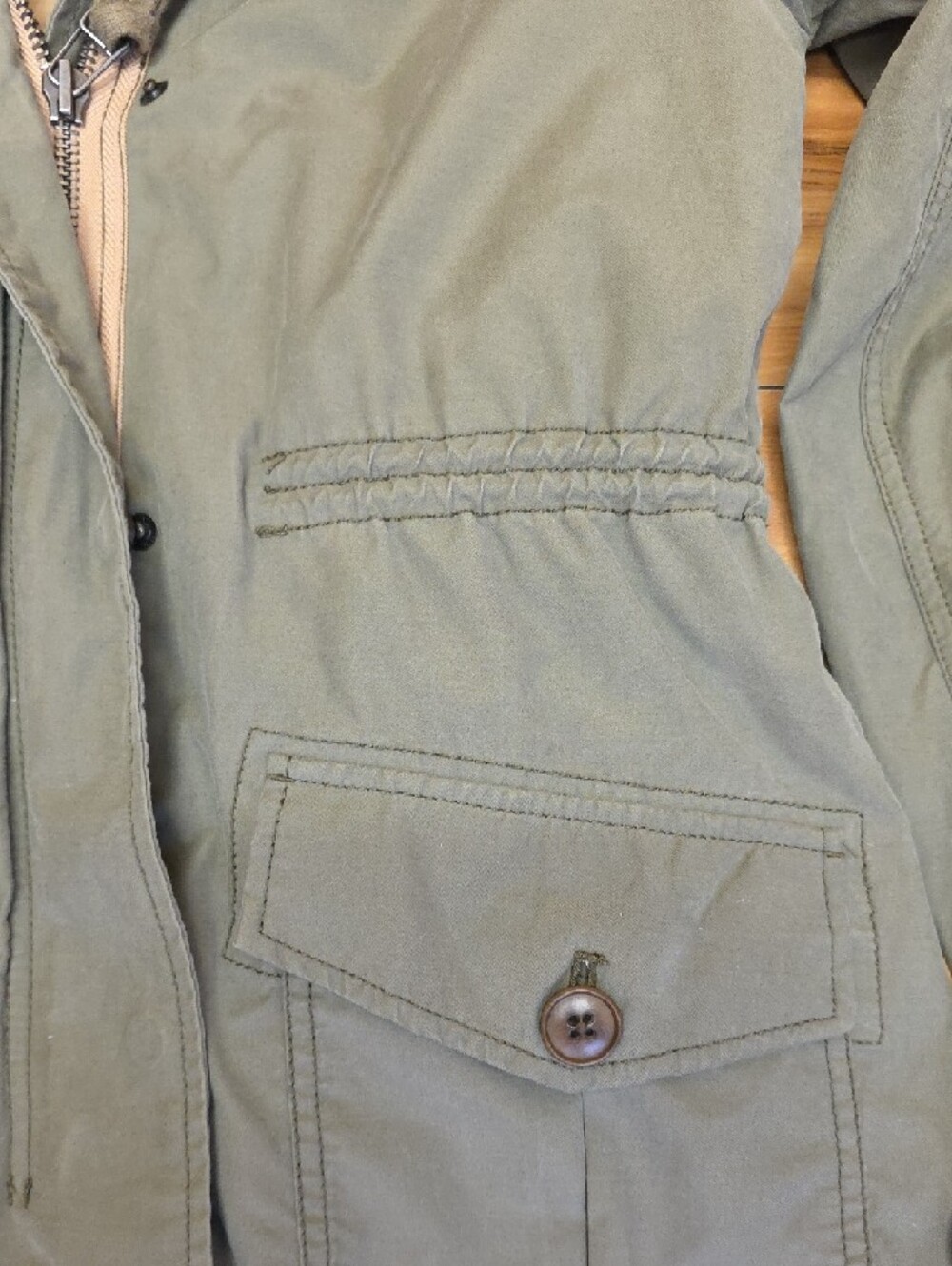 Abercrombie & Fitch Military Field Utility Hooded Jacket Green Size XS - Picture 4 of 15